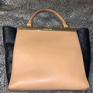 Michael Kors tan and black purse